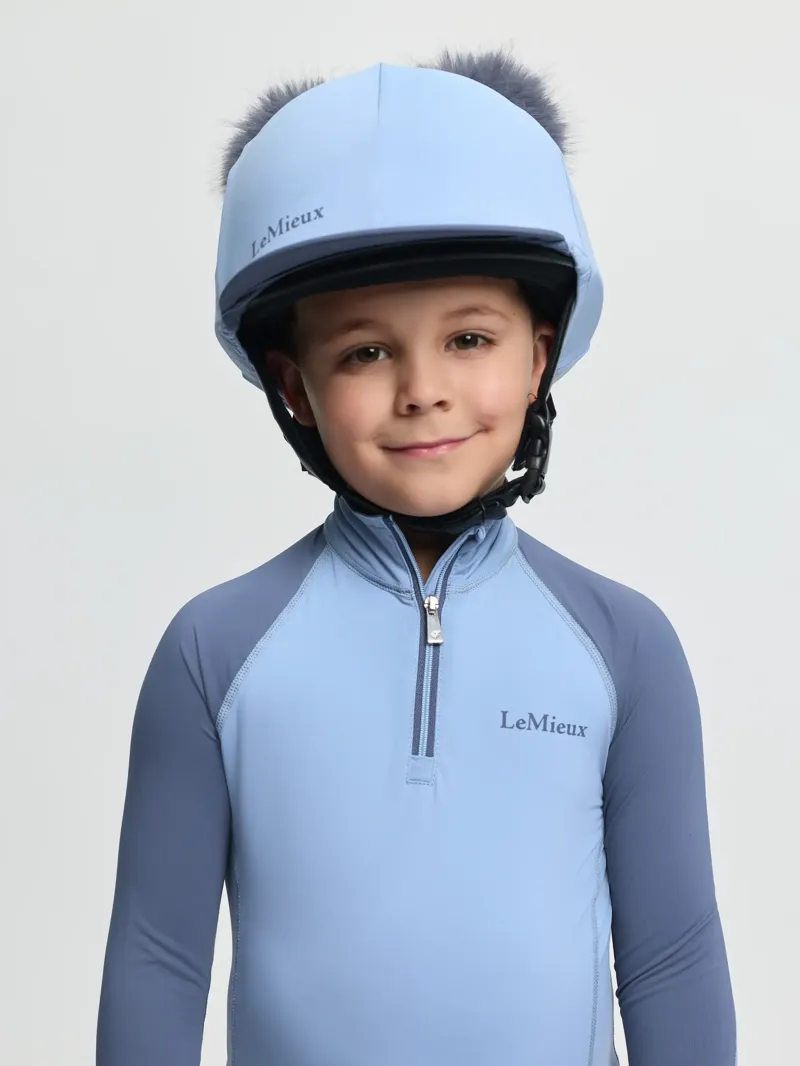 LeMieux Double Pom Hat Silk - Powder Blue