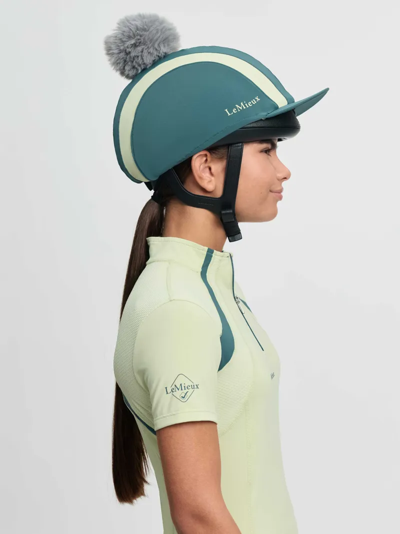 LeMieux Tempo Pom Hat Silk -Jungle-3