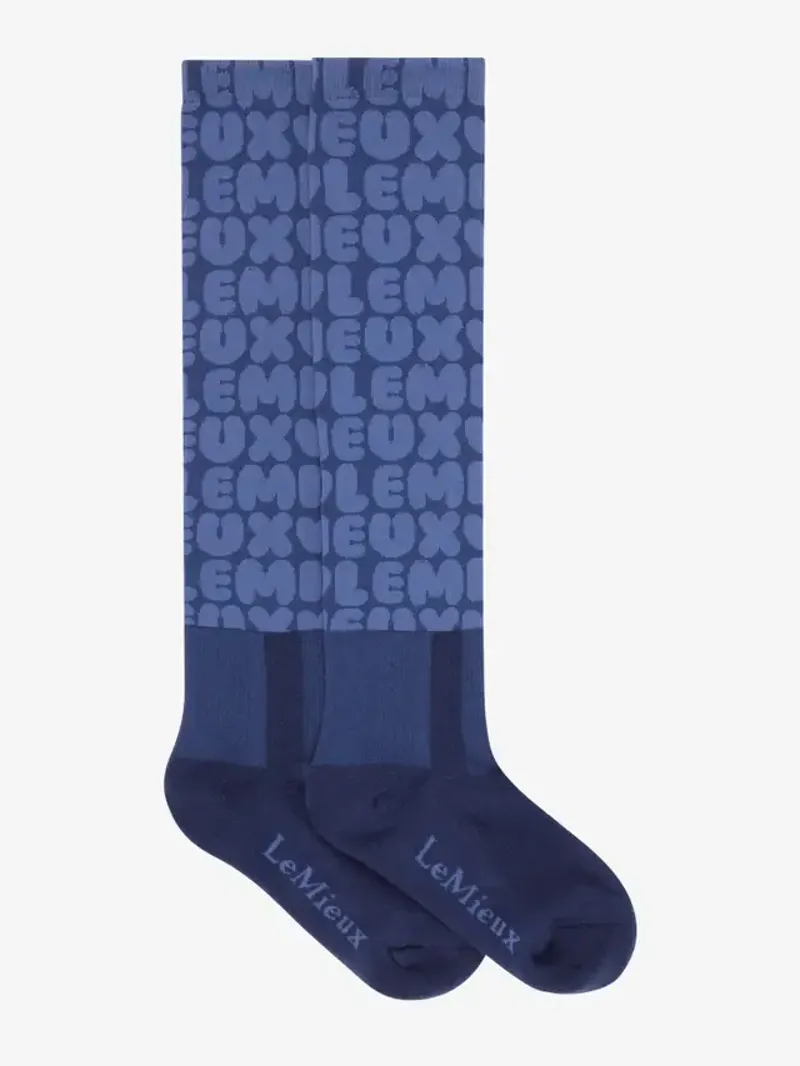 LeMieux Footsie Socks - Bubble Font Shadow-1