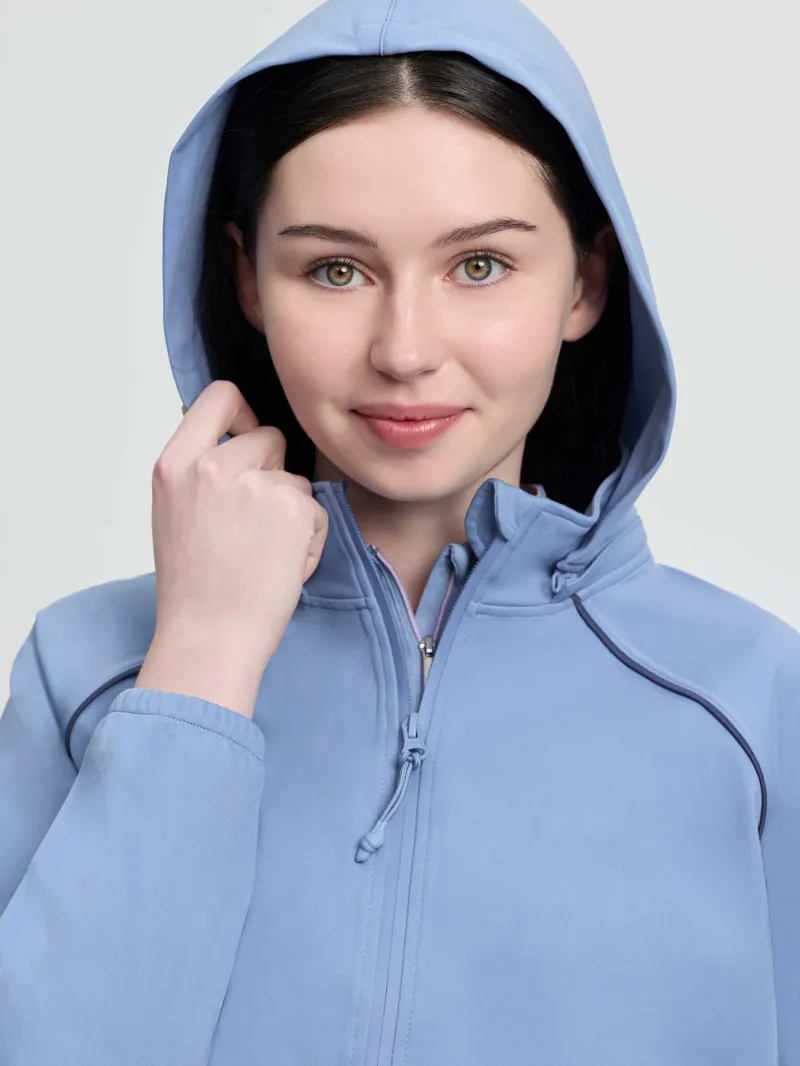 LeMieux Young Rider Paige Quarter Zip Waterproof Jacket - Powder Blue-3