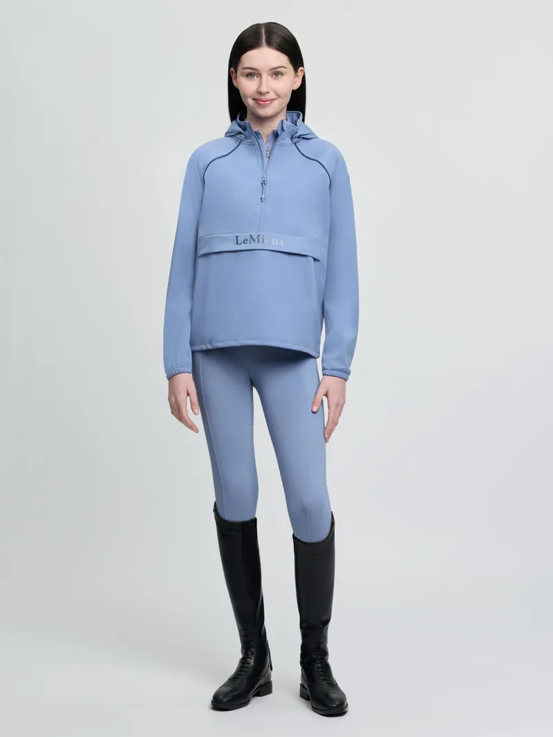 LeMieux Young Rider Paige Quarter Zip Waterproof Jacket - Powder Blue-5
