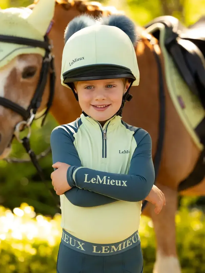 LeMieux Double Pom Hat Silk - Macaron-3