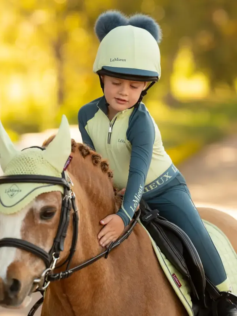 LeMieux Double Pom Hat Silk - Macaron-2