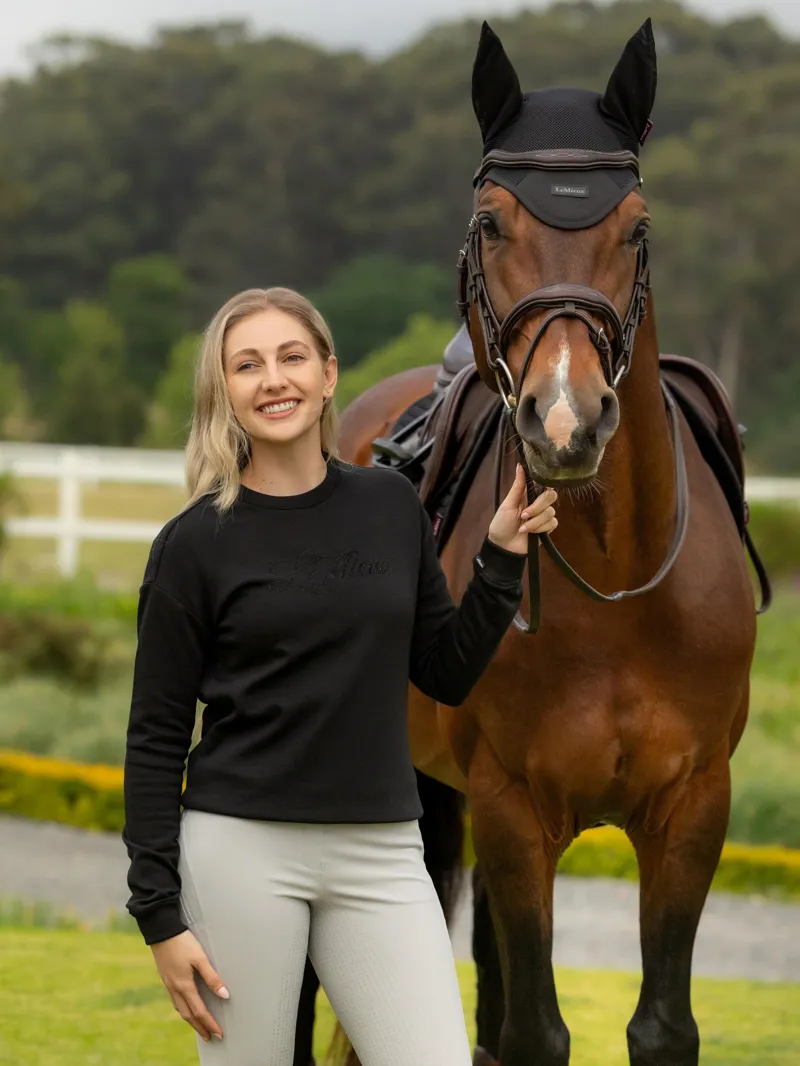 LeMieux Christina Crew Sweat - Black-1