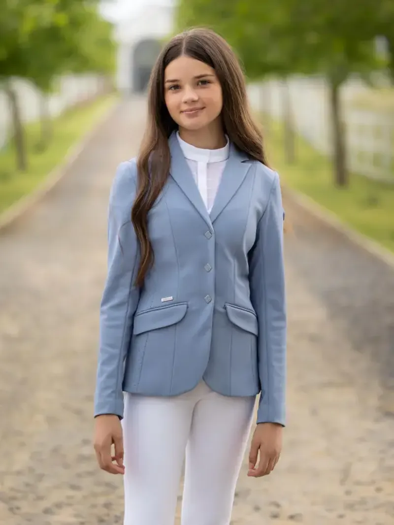 LeMieux Young Rider Kennedy Show Jacket - Powder Blue-2