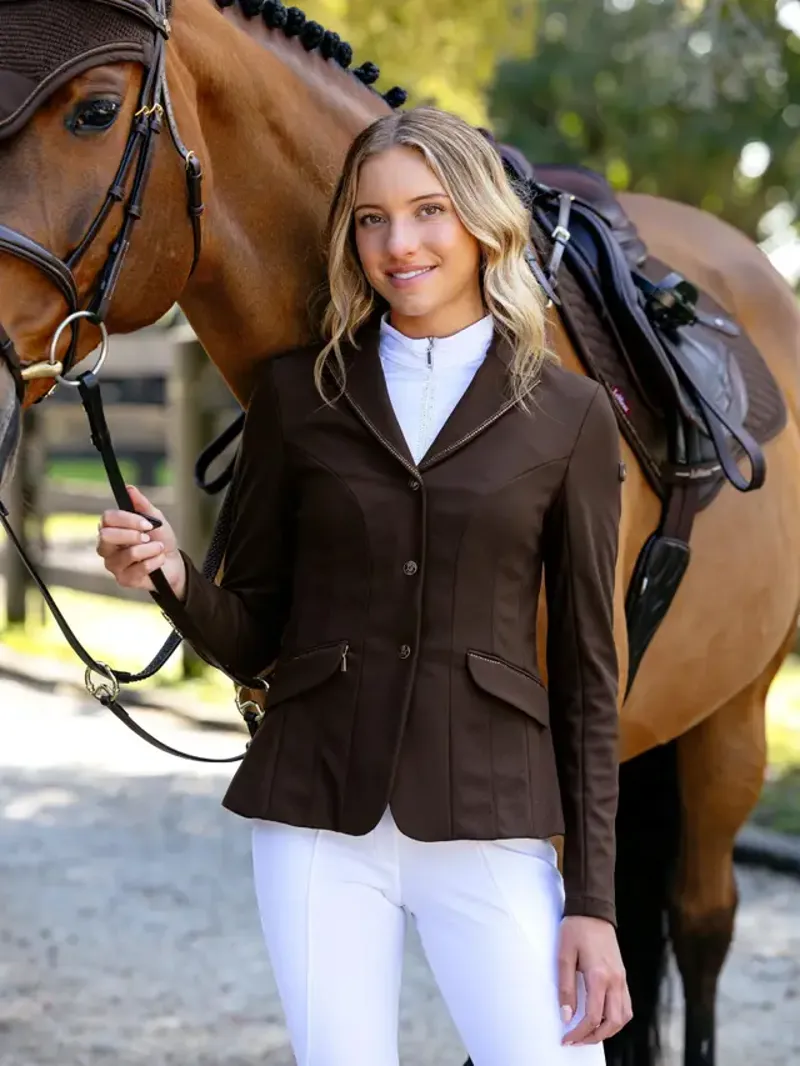 LeMieux Brilliance Diana Show Jacket - Espresso-1