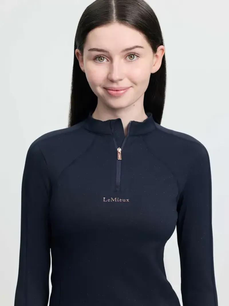 LeMieux Young Rider Sparkle Base Layer - Navy-3