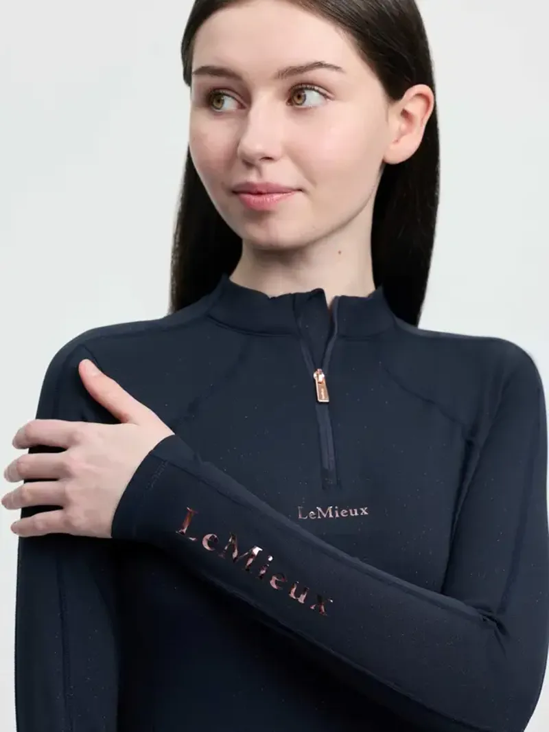 LeMieux Young Rider Sparkle Base Layer - Navy-2