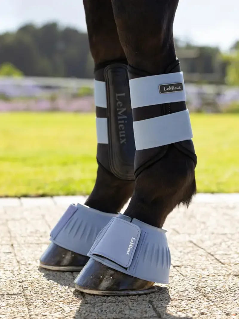 LeMieux Rubber Bell Boots - Powder Blue-1