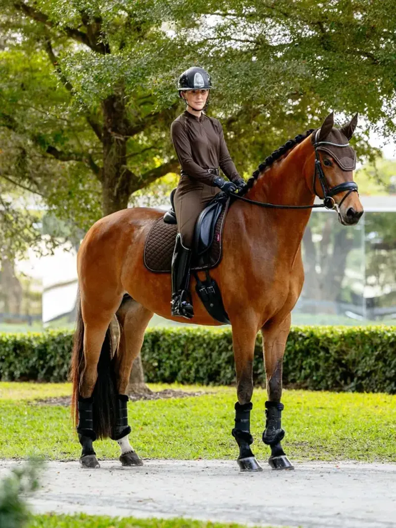 LeMieux Brilliance Dressage Square - Espresso Large-2