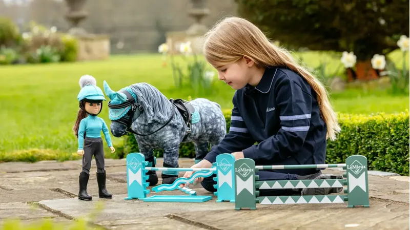 LeMieux Toy Pony XC Jump Set - Azure/Sage/White-2