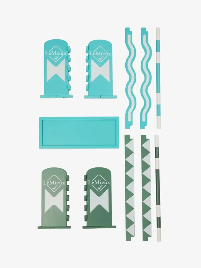 LeMieux Toy Pony XC Jump Set - Azure/Sage/White-1