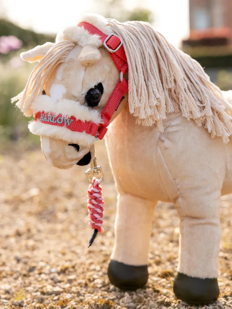 LeMieux Harlow Toy Pony Headcollar and Leadrope - Coral Crush-1