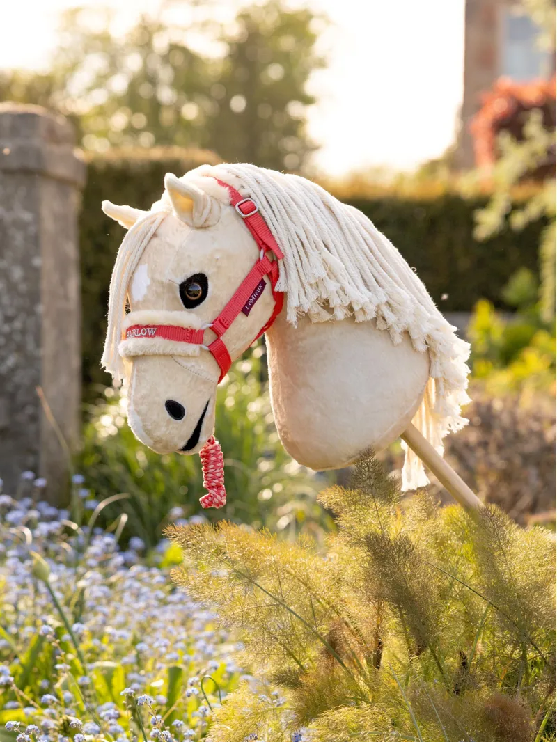 LeMieux Harlow Hobby Horse Headcollar and Leadrope Set - Coral Crush-1