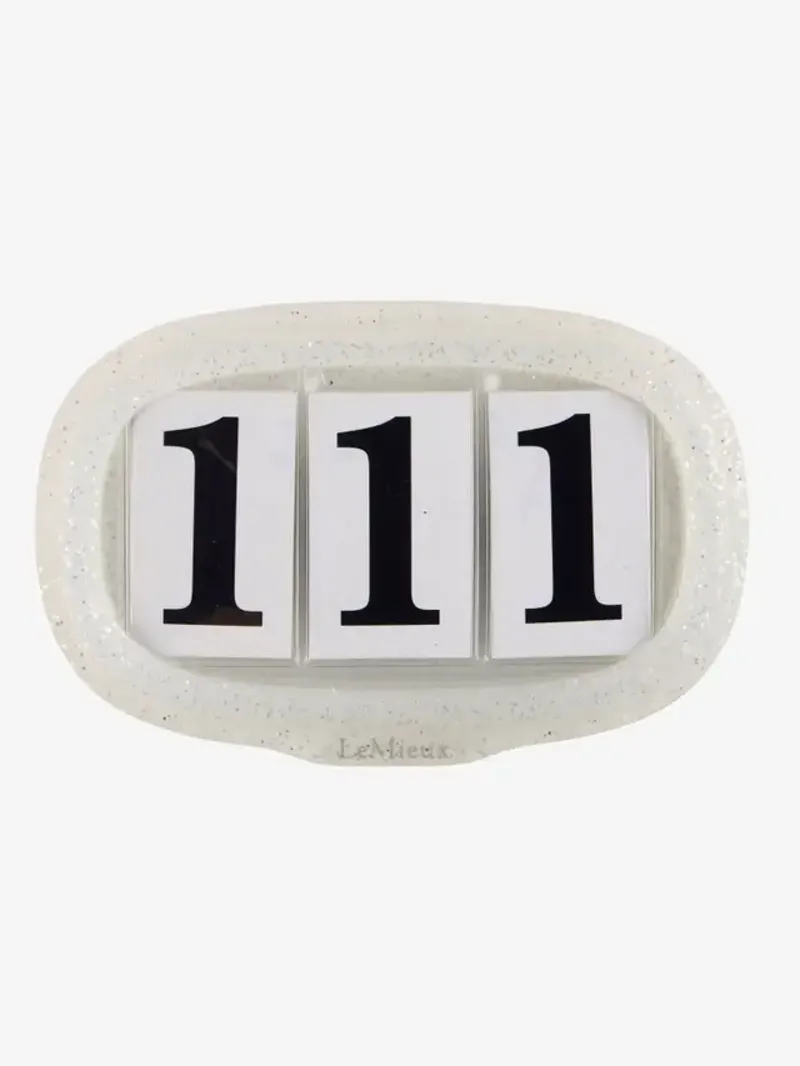 LeMieux Saddle Pad Number Holder - Silver Glitter