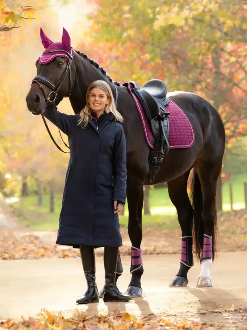 LeMieux Suede Dressage Square - Blackberry Large-2