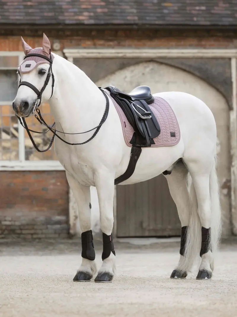 LeMieux Heritage Herringbone Dressage Square - Wild Rose Large-2