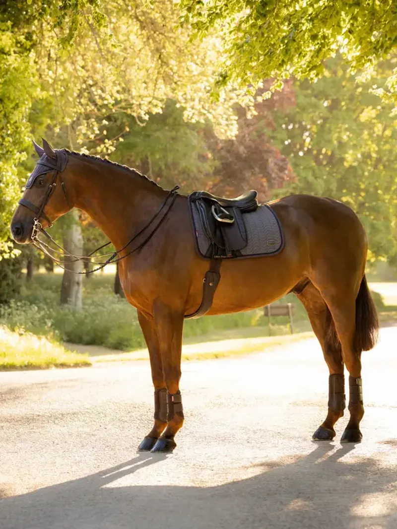 LeMieux Heritage Herringbone Dressage Square - Cocoa Large-2