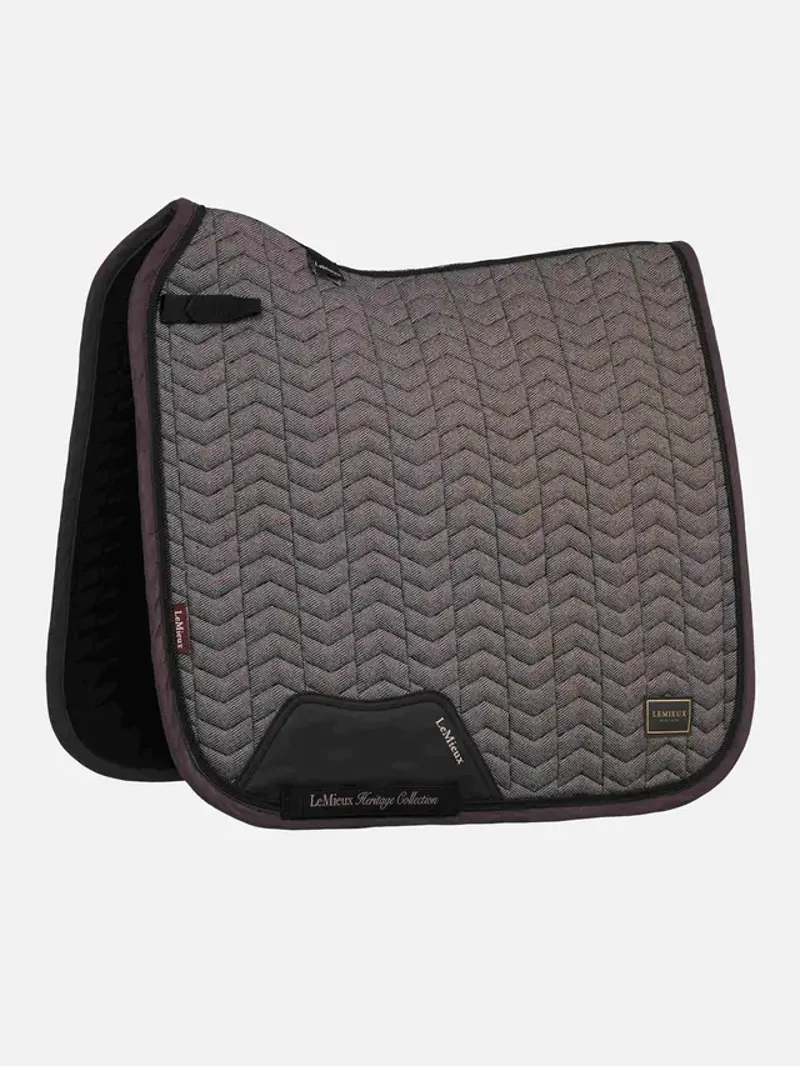LeMieux Heritage Herringbone Dressage Square - Cocoa Large-1