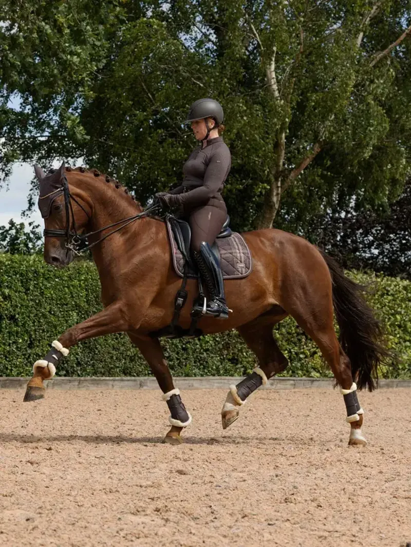 LeMieux Heritage Check Dressage Square - Cocoa Large-3