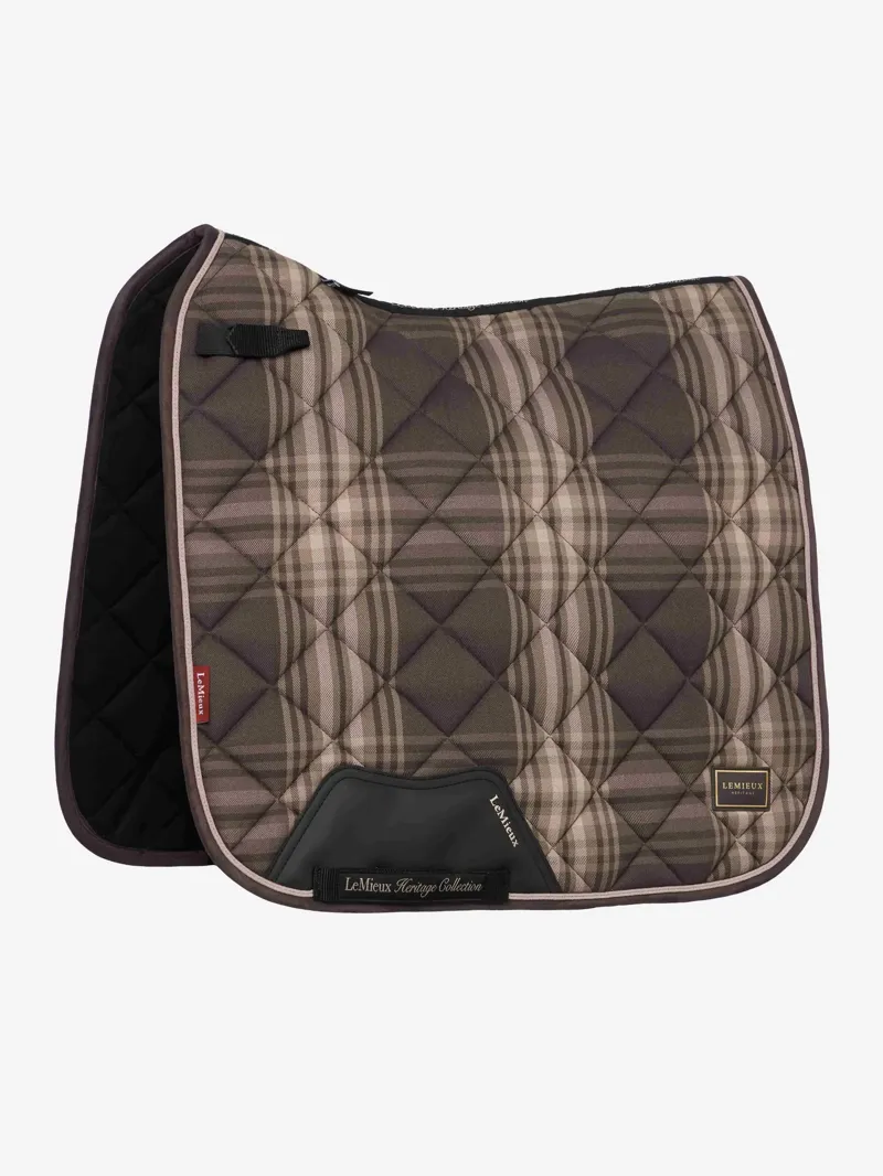 LeMieux Heritage Check Dressage Square - Cocoa Large-1