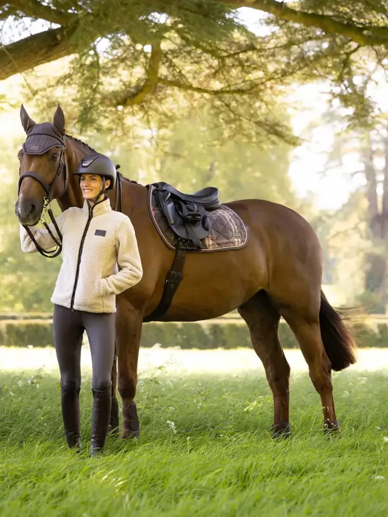 LeMieux Heritage Check Jump Square - Cocoa-2