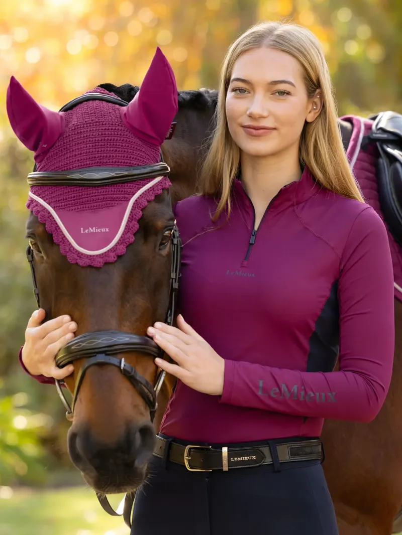 LeMieux Classic Fly Hood - Blackberry-1