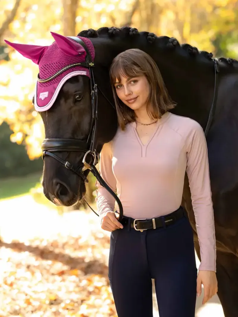 LeMieux Lisa Long Sleeve Base Layer - Wild Rose-1