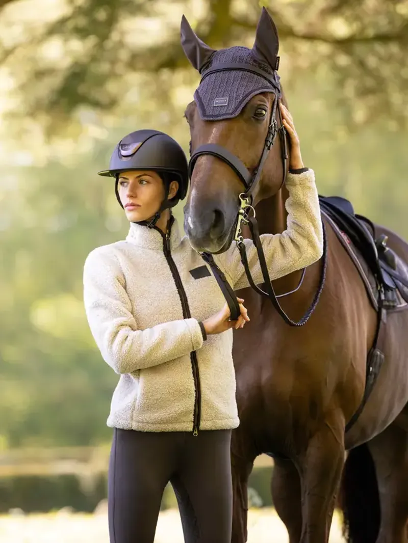 LeMieux Heritage Borg Zip Through Jacket - Stone-1