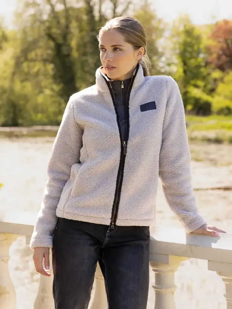 LeMieux Heritage Borg Zip Through Jacket - Stone
