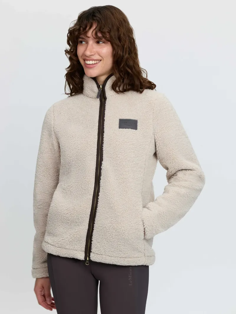 LeMieux Heritage Borg Zip Through Jacket - Stone-2