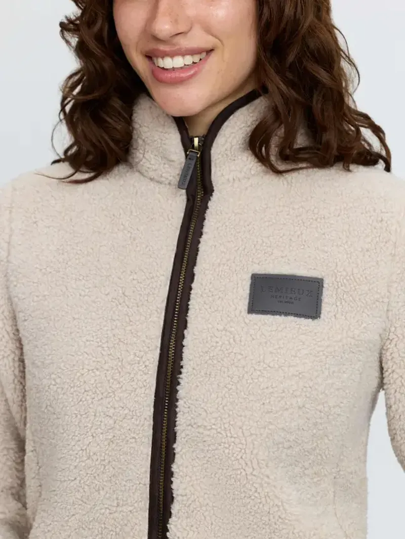 LeMieux Heritage Borg Zip Through Jacket - Stone-4