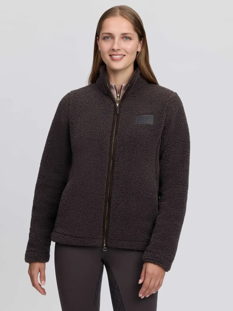 LeMieux Heritage Borg Zip Through Jacket - Cocoa