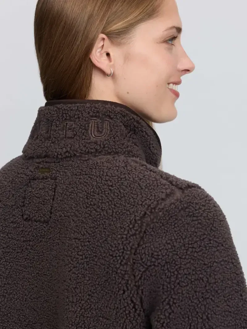 LeMieux Heritage Borg Zip Through Jacket - Cocoa-3