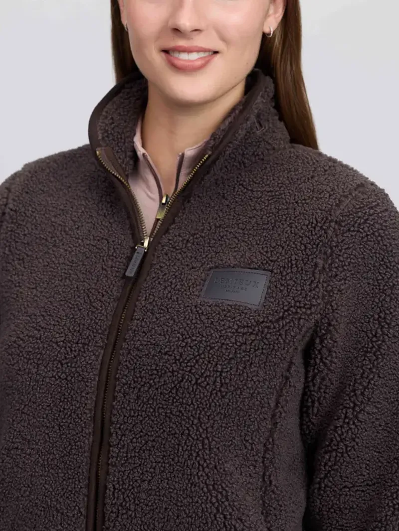 LeMieux Heritage Borg Zip Through Jacket - Cocoa-2
