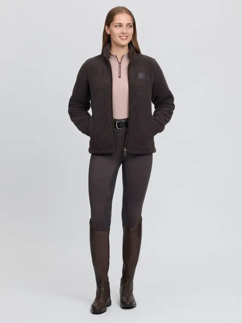 LeMieux Heritage Borg Zip Through Jacket - Cocoa-4