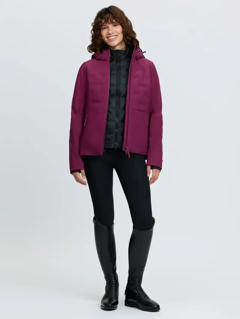 LeMieux Brooke 3 in 1 Waterproof Hybrid Jacket - Blackberry-6