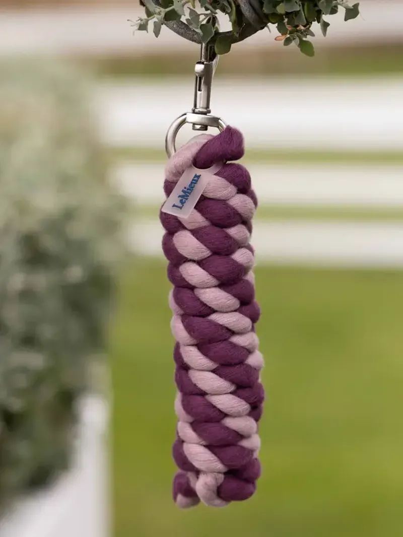 LeMieux Polycotton Leadrope - Blackberry/Wild Rose-1