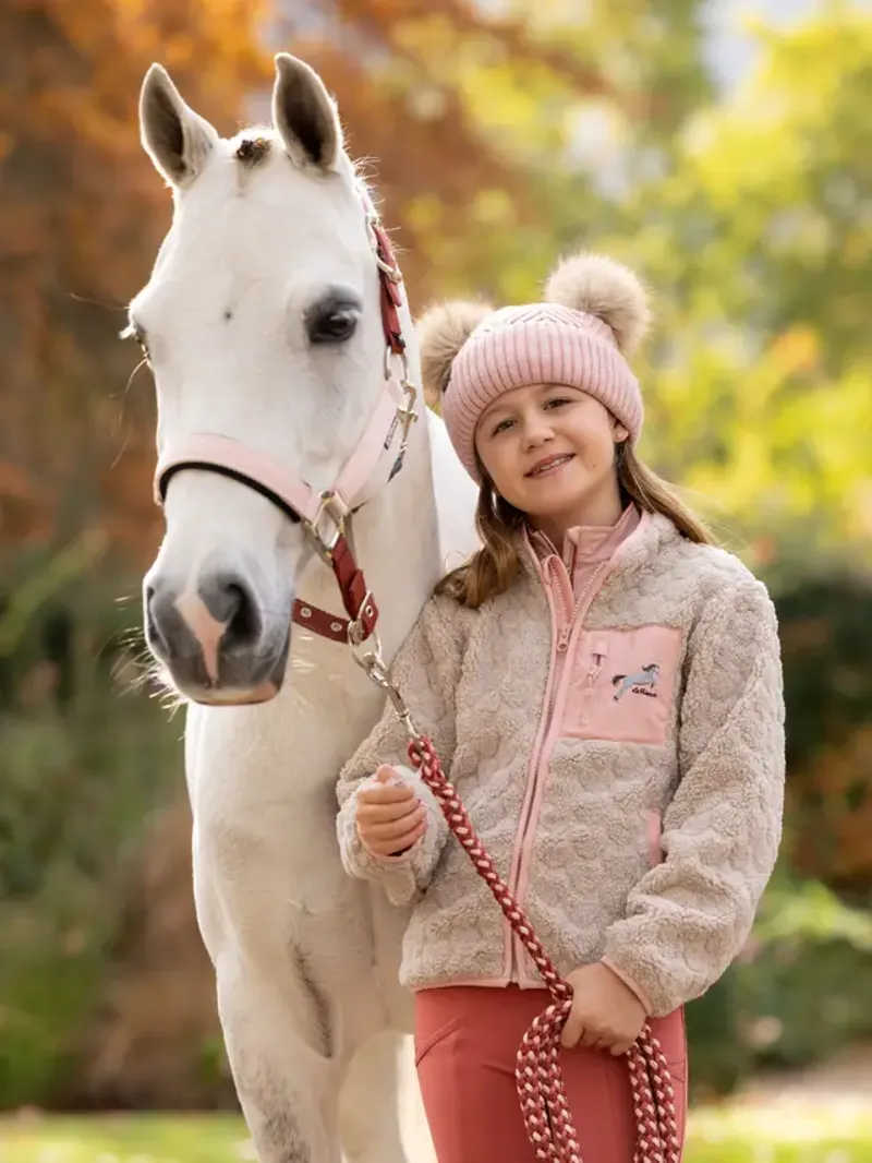 LeMieux Mini Thora Heart Fleece - Stone-1
