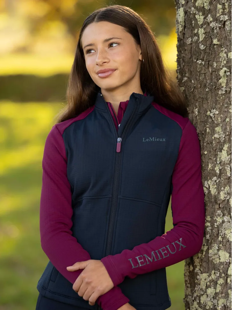 LeMieux Young Rider Bethany Fleece Zip Through - Blackberry