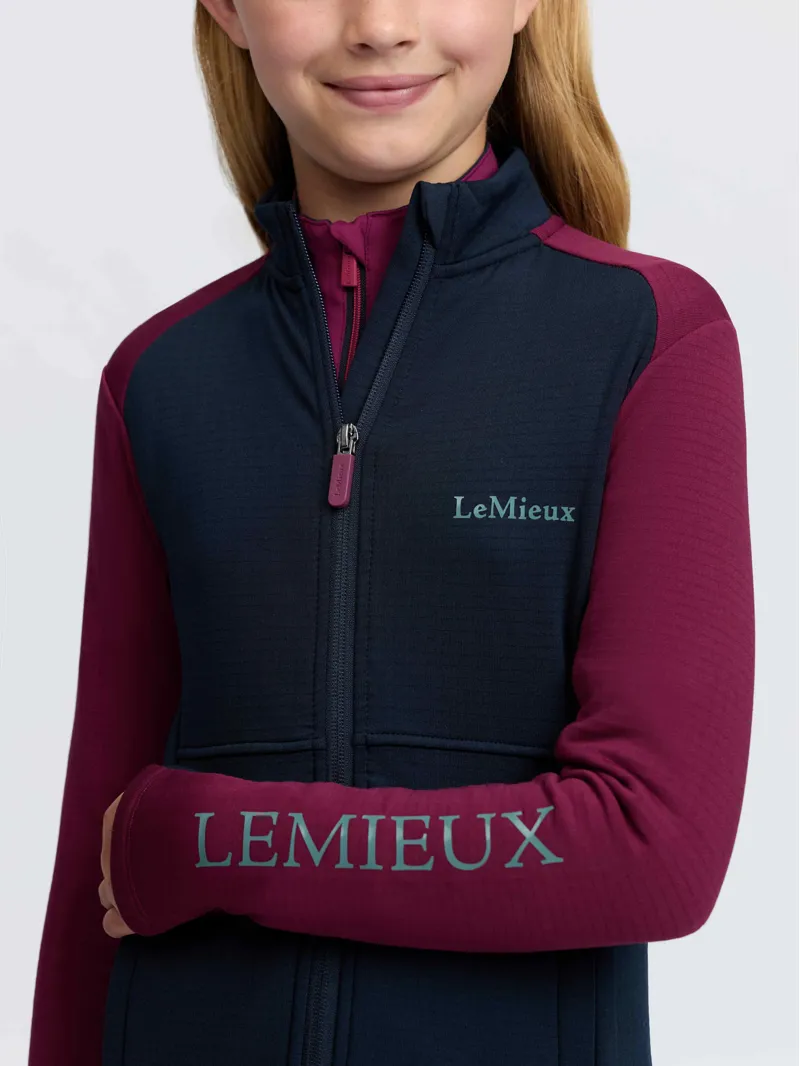 LeMieux Young Rider Bethany Fleece Zip Through - Blackberry-3