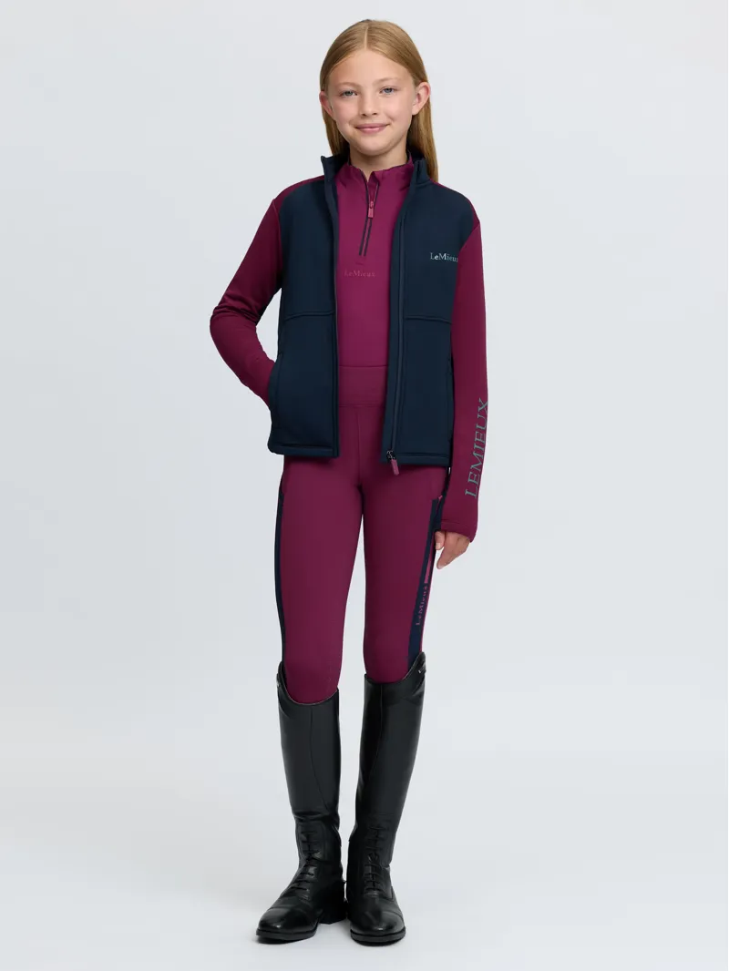 LeMieux Young Rider Bethany Fleece Zip Through - Blackberry-4