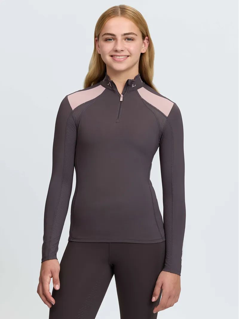 LeMieux Young Rider Mia Mesh Base Layer - Cocoa