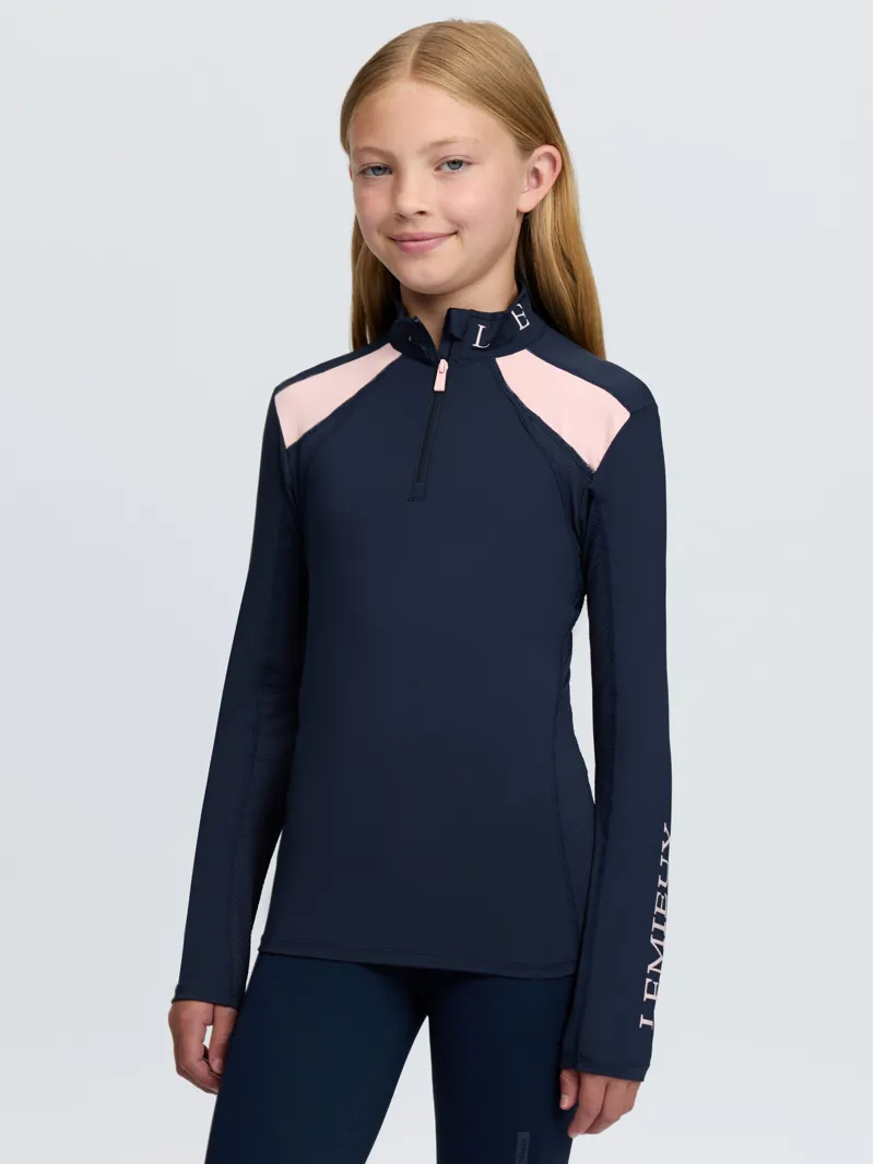LeMieux Young Rider Mia Mesh Base Layer - Navy