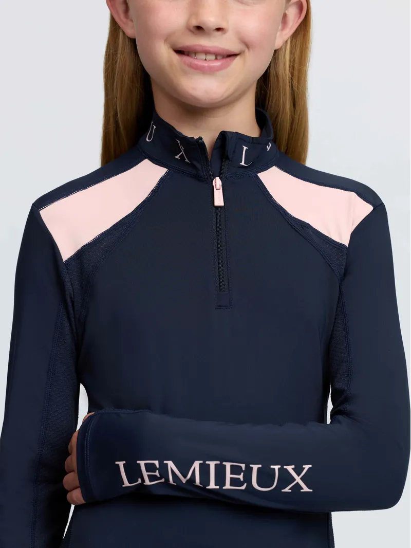 LeMieux Young Rider Mia Mesh Base Layer - Navy-2
