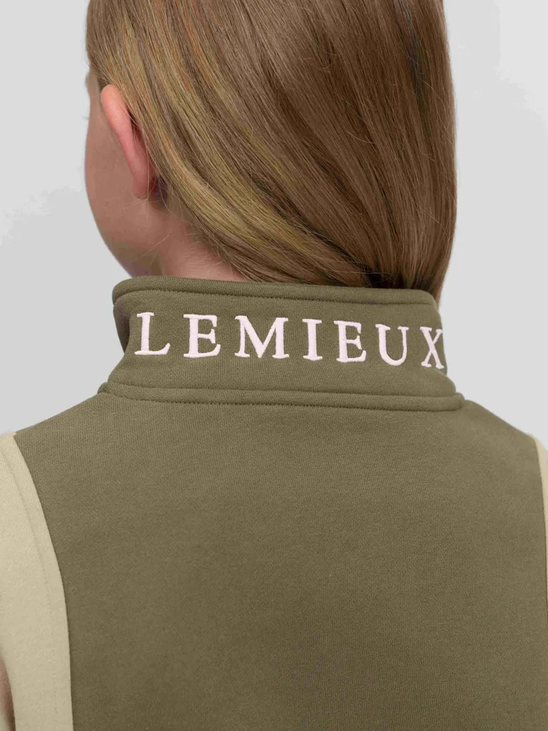 LeMieux Young Rider Viola Quarter Zip Sweat - Willow Green-4