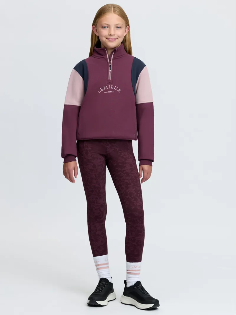 LeMieux Young Rider Viola Quarter Zip Sweat - Bramble-5