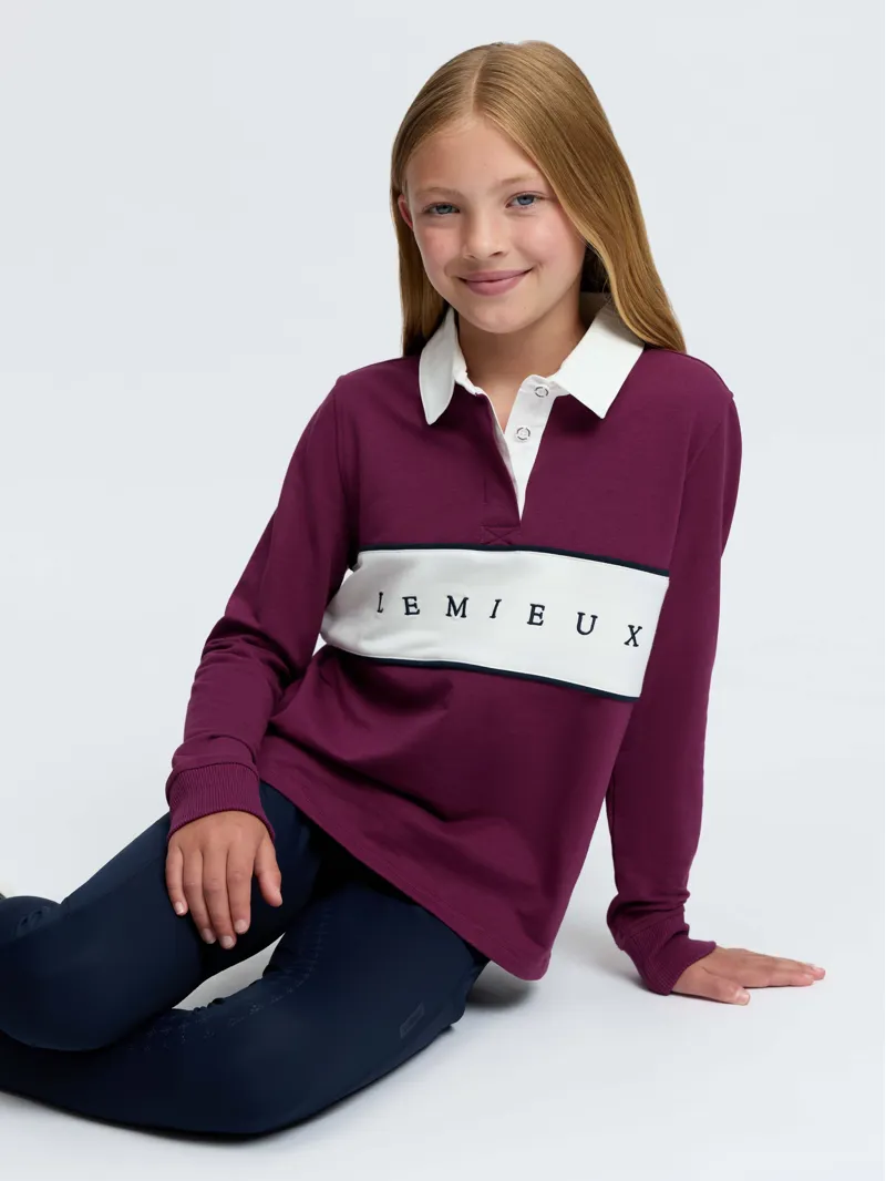 LeMieux Young Rider Riley Rugby Shirt - Blackberry-2