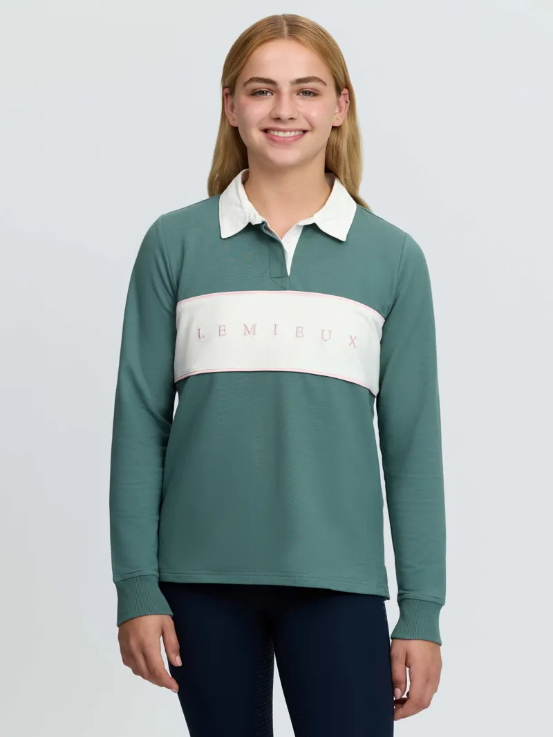 LeMieux Young Rider Riley Rugby Shirt - Aloe