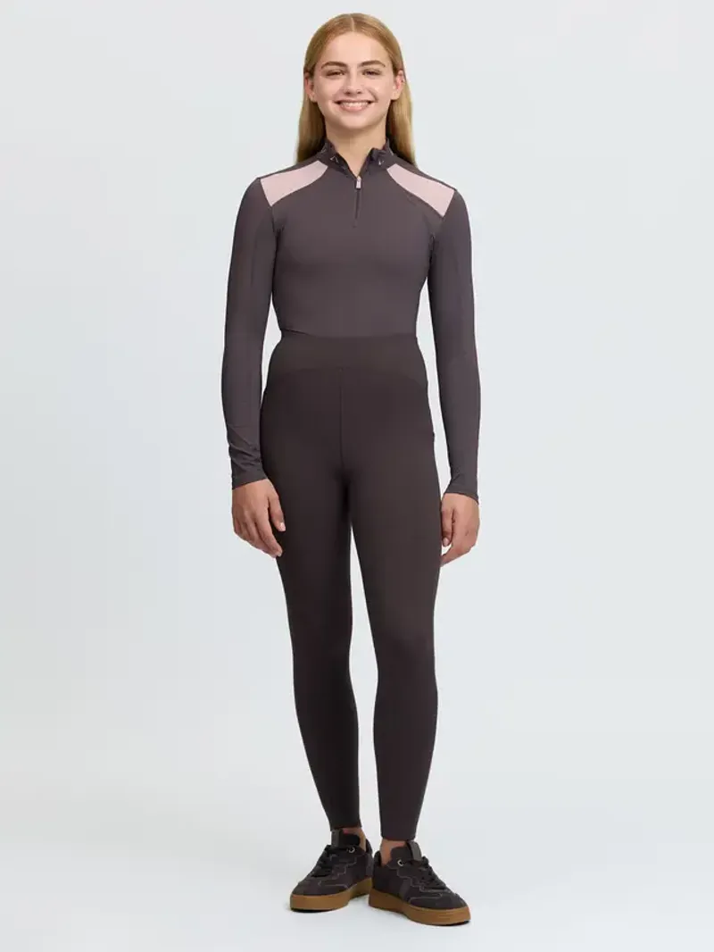 LeMieux Young Rider Nell Brushed Pull Ons - Cocoa-3